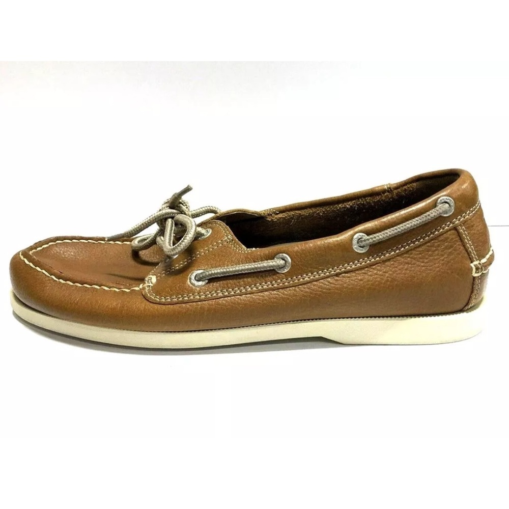 Dockers Men’s Brown Leather Boat Shoes, Size 9 M.